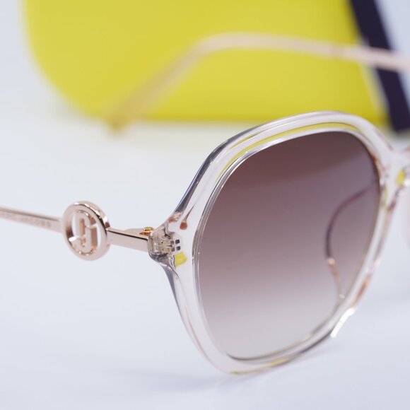 Marc Jacobs MARC 728/F/S 035J HA Geometric Sunglasses - Brown/Gold/Brown - Picture 2 of 9